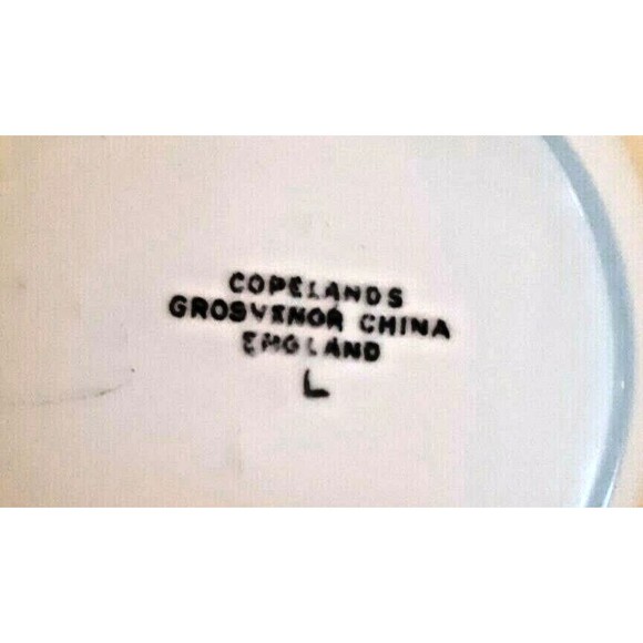 Copelands Grosvenor China England L Floral Saucer 6" Pink Yellow Blue Green - Picture 7 of 7